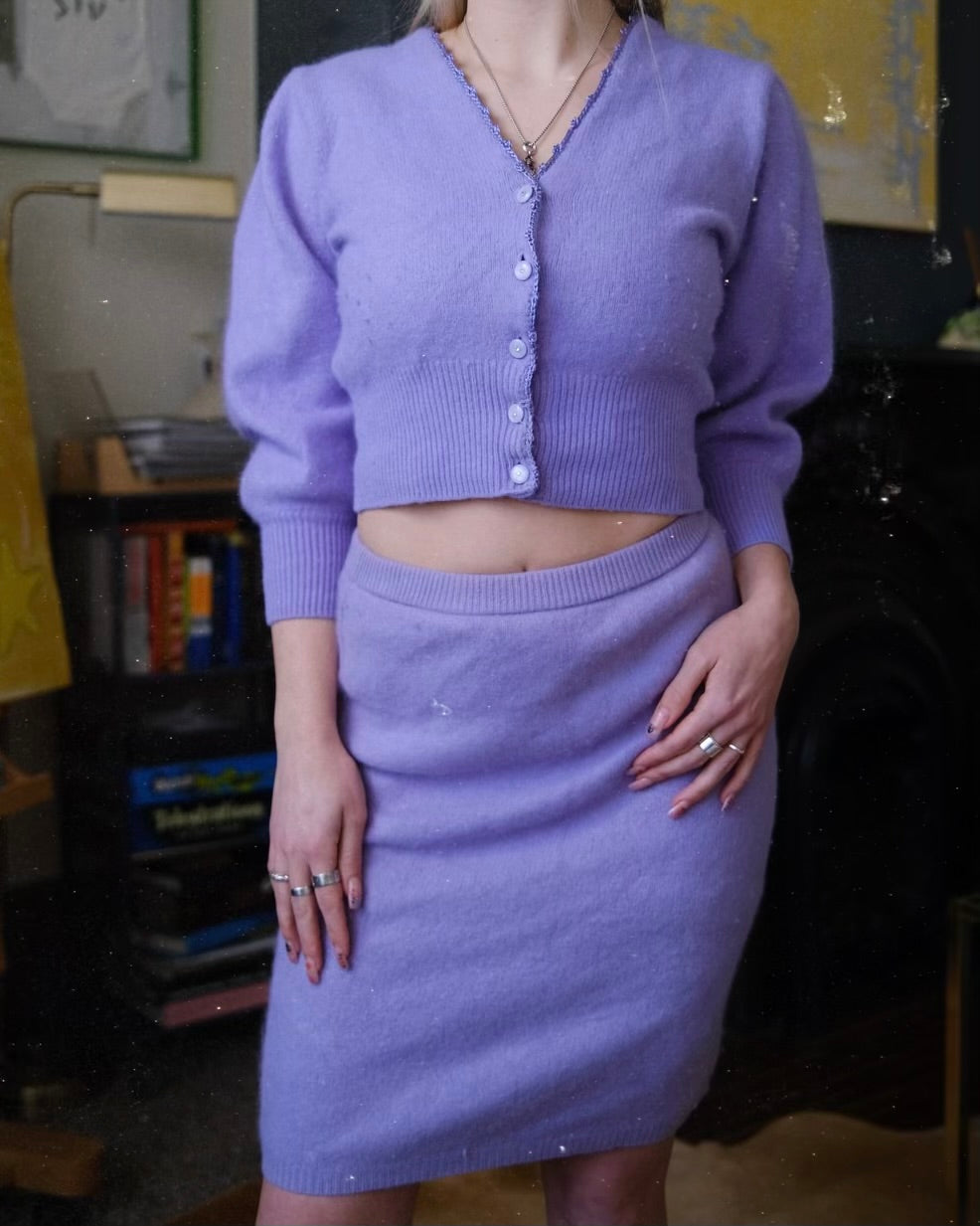 Purple Skirt Set