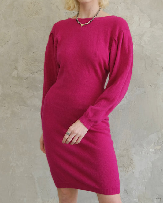 Magenta sweater dress