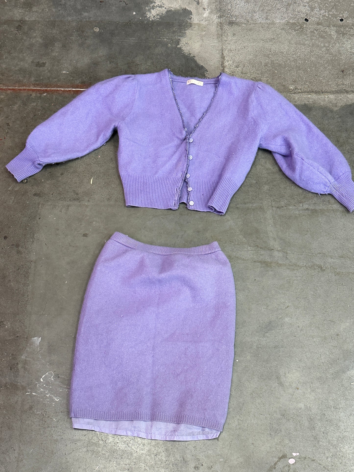 Purple Skirt Set