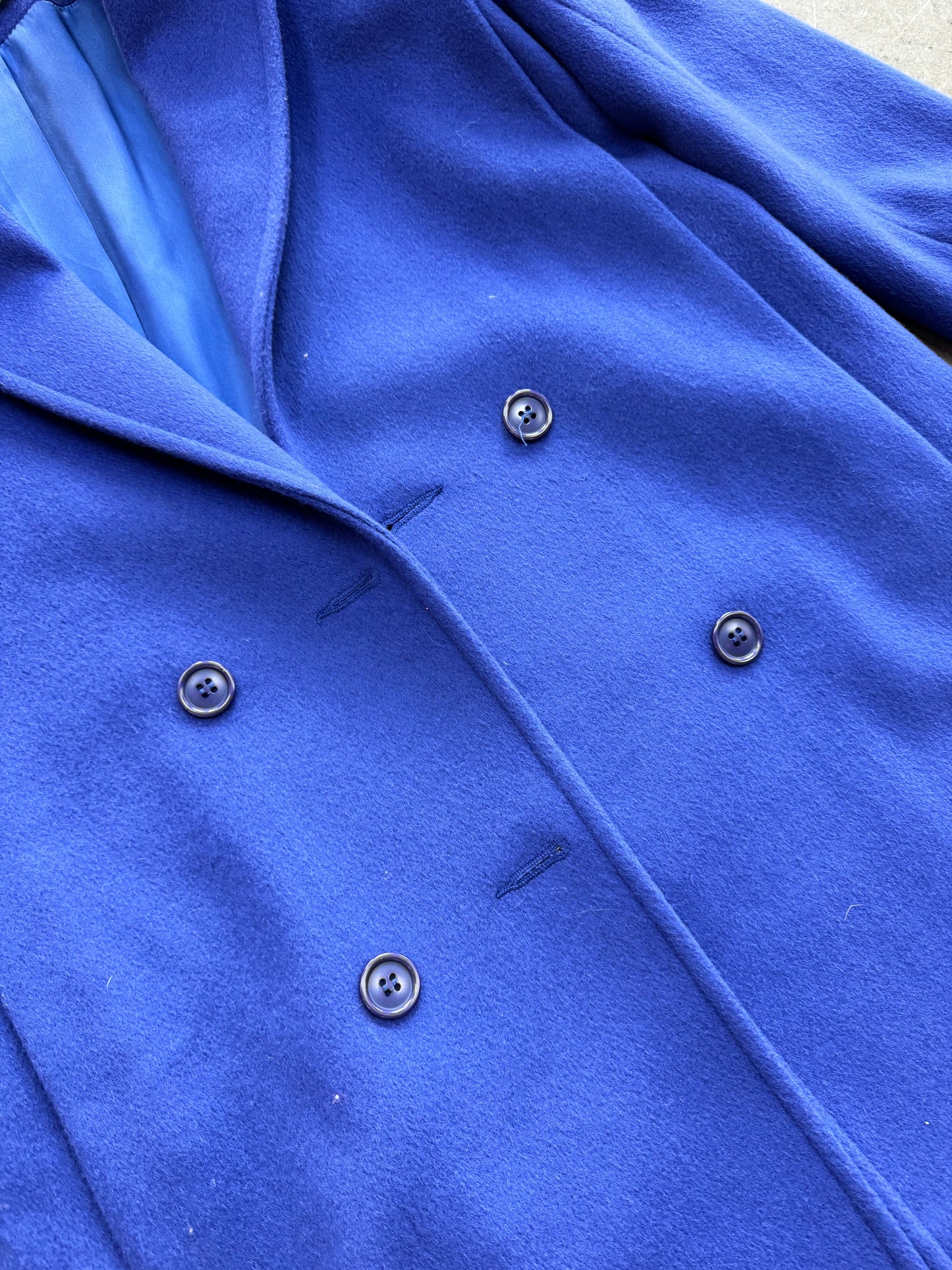 Petite blue dress coat