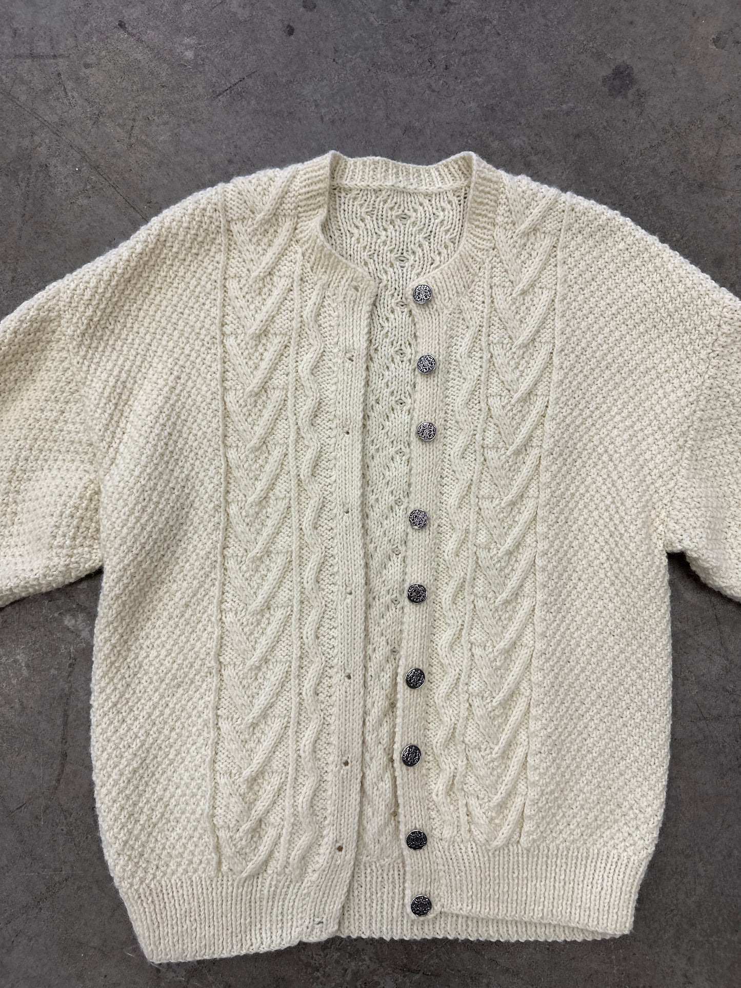 Vintage Cream Cable Knit Sweater