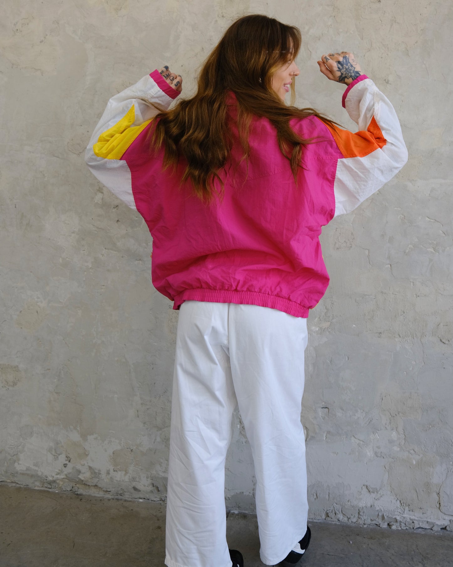 80’s colorful windbreaker jacket