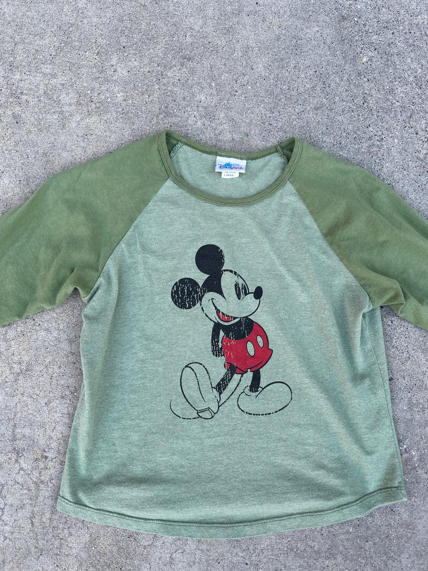Vintage Green Mickey Mouse Half Sleeve