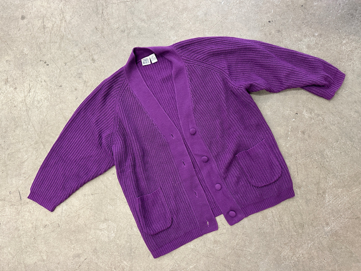Purple Knit Cardigan