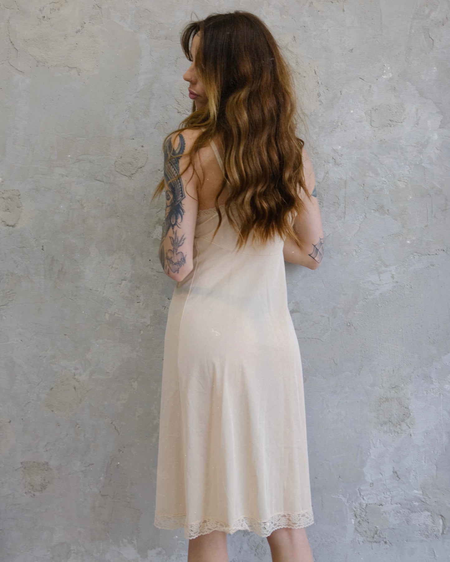 Vanity Fair nude slip dress