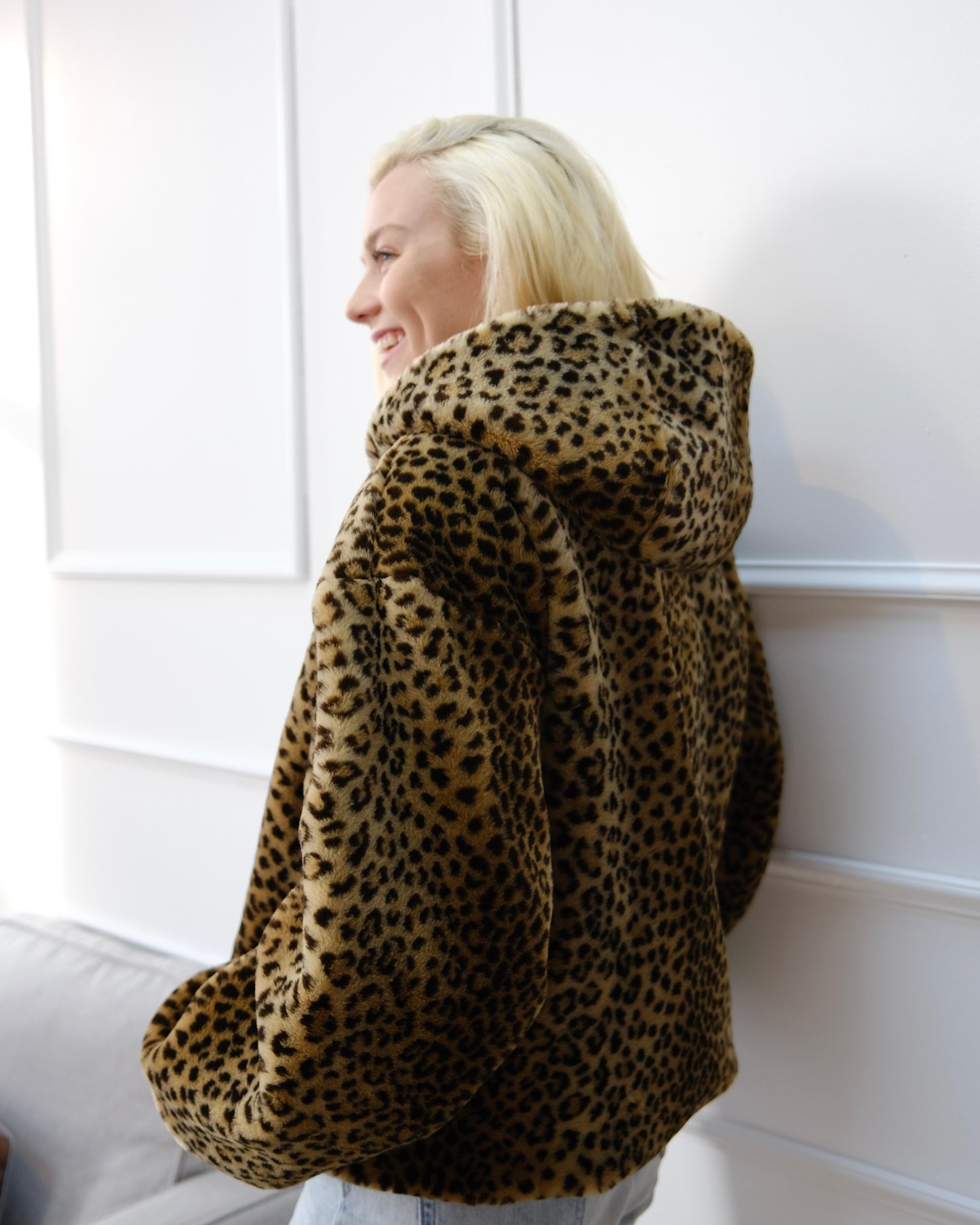 Bloomingdale’s cheetah fur jacket