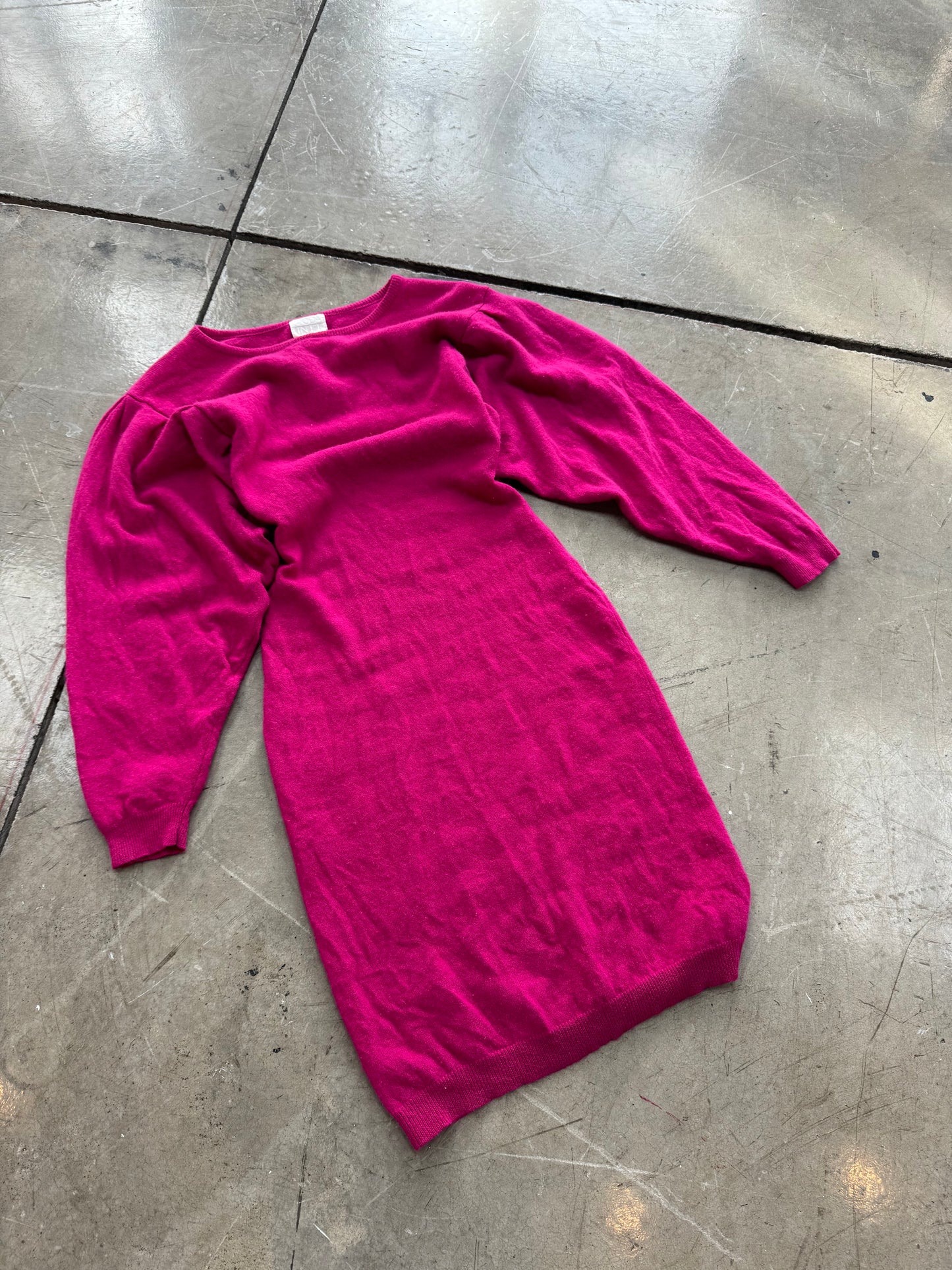 Magenta sweater dress