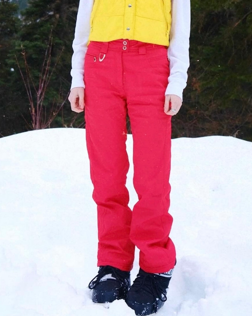 Red snow pants