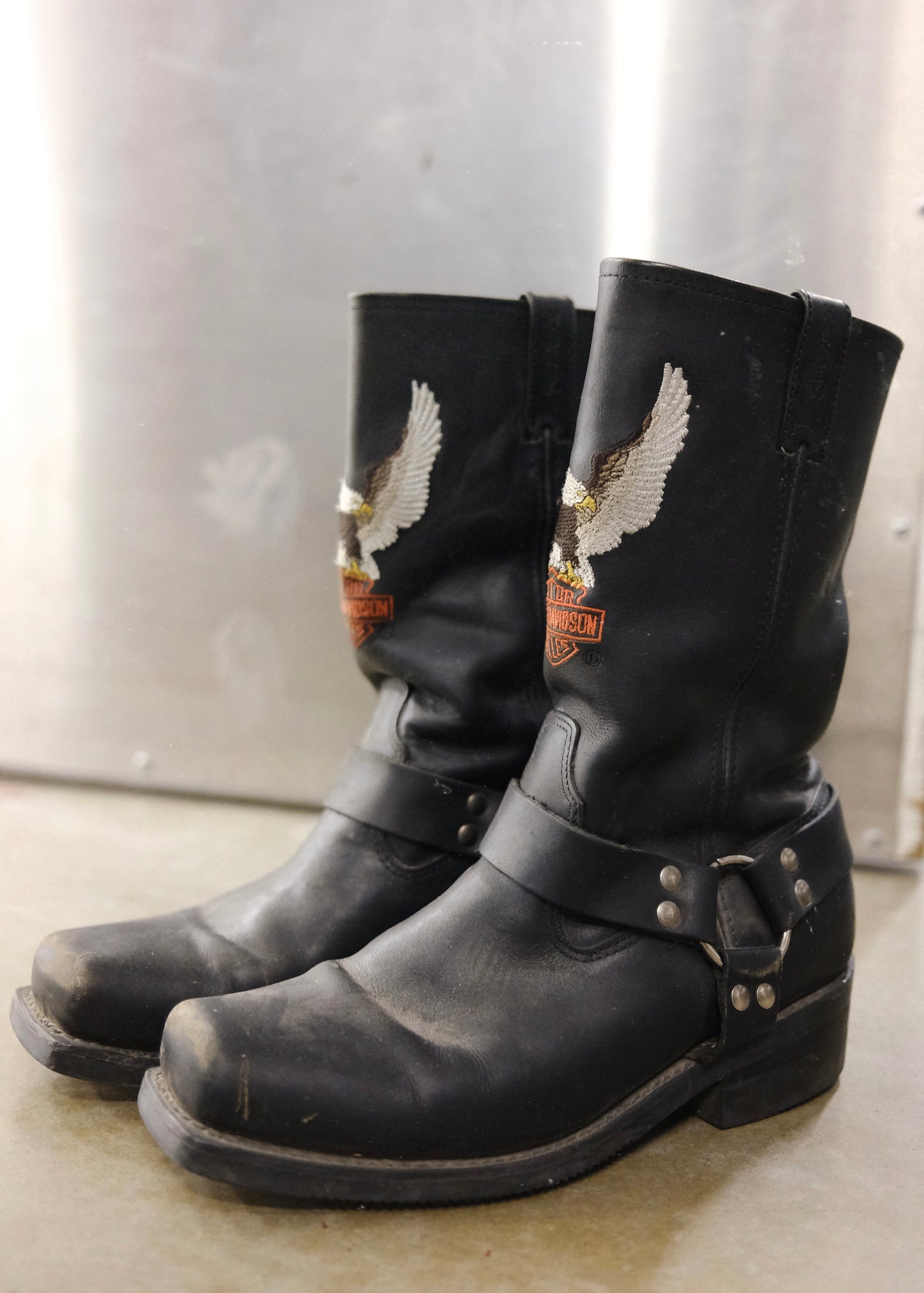 Harley Davidson Darren Black Leather Motorcycle Boots