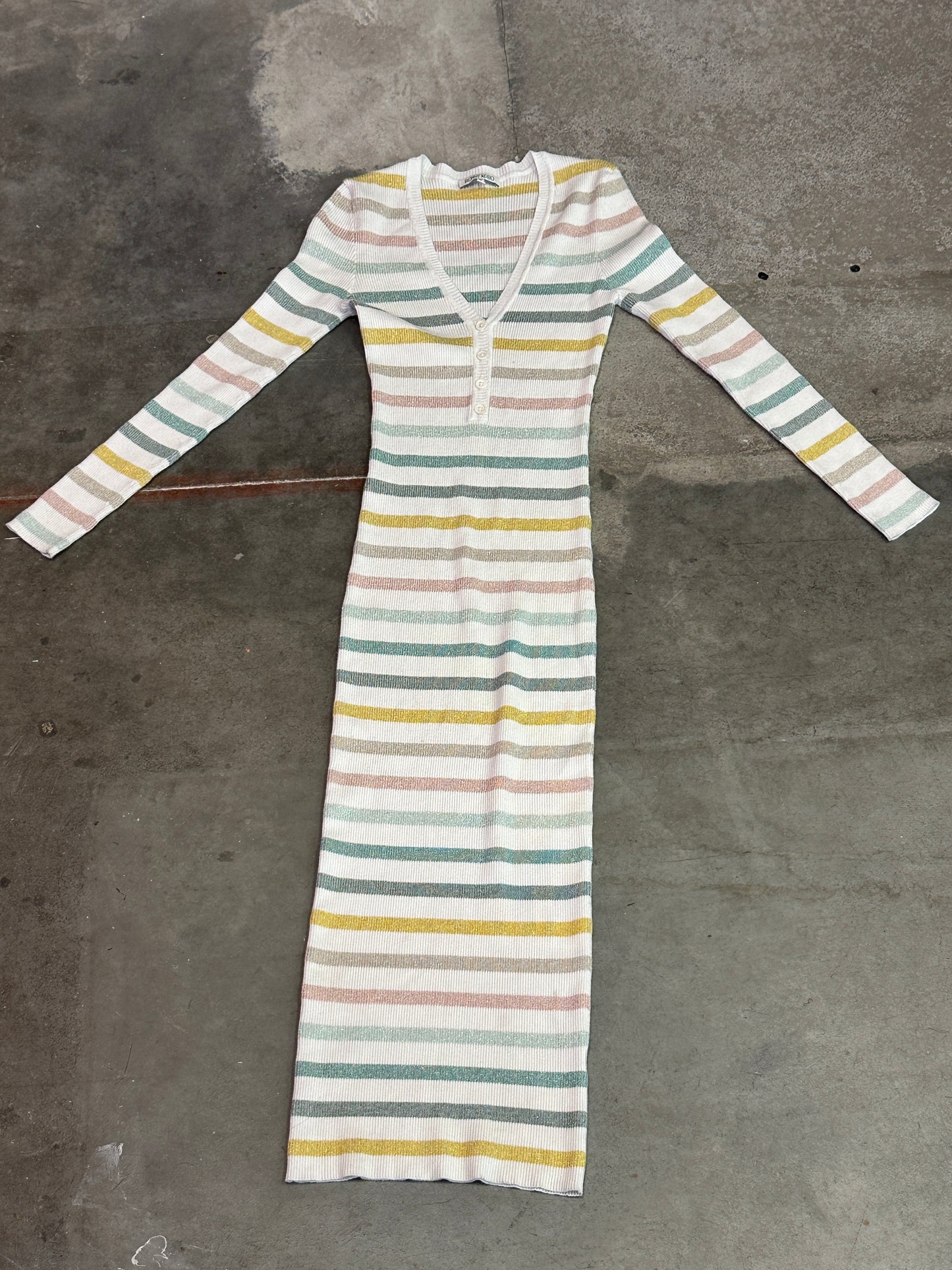 Striped Sparkle Bodycon Dress