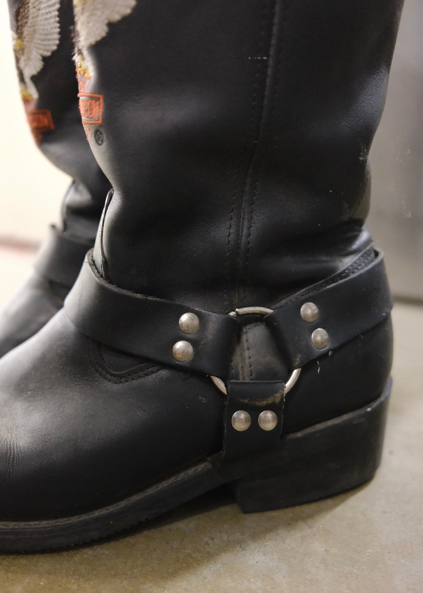 Harley Davidson Darren Black Leather Motorcycle Boots